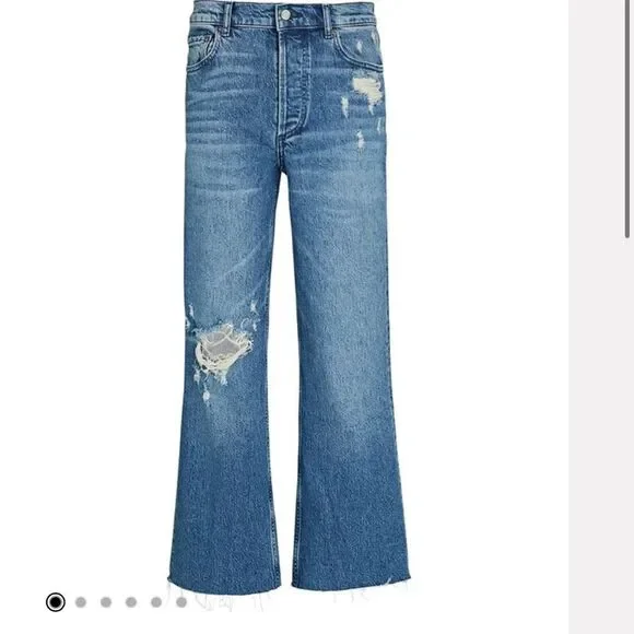 BOYISH JEANS Mikey Distressed Straight-Leg Jeans Short Circuit - Picture 4 of 8